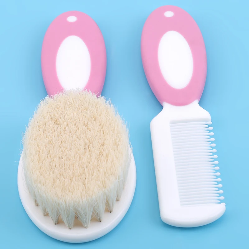 

Natural Soft Baby Brush Wooden Handle Brush Hair Comb Infant Comb Head Massager Hairbrush Baby Care