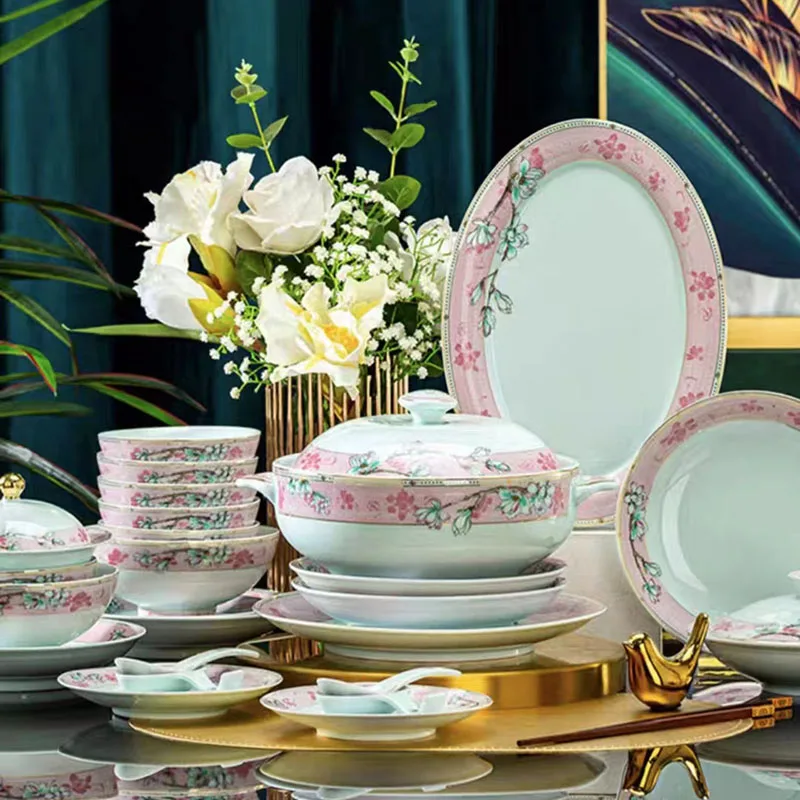 Креативная керамическая тарелка ручная роспись цветочный рельефный Декор