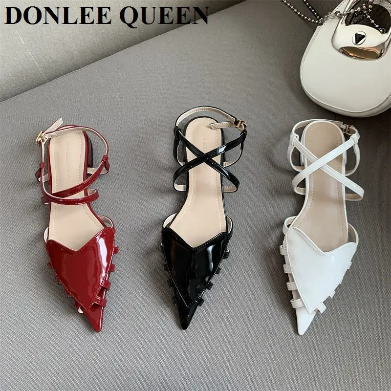 

Женские сандалии с ремешком на щиколотке, модные брендовые сандалии с ремешком на пятке, туфли с узкими ремешками, римские сандалии, Новинка...