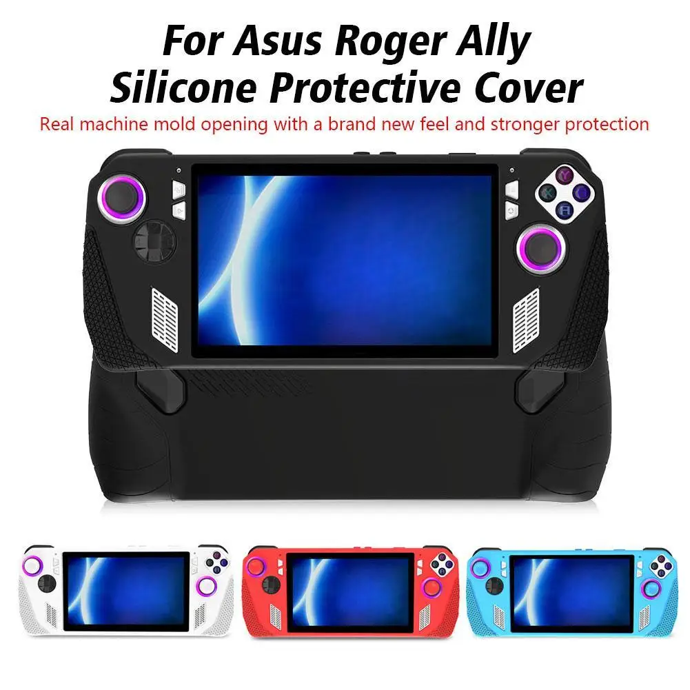 

For Asus ROG ALLY Shockproof Protective Case 2-IN-1 Tempered Glass + Silicone Soft Protective Cover Screen For Shell