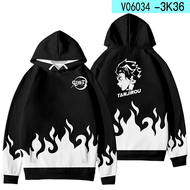

Demon Slayer Hoodie Kamado Tanjirou 3D Sweatshirt Pullovers Women Men Y2k Hoodies Harajuku Streetwear Fashion Anime Tracksuit