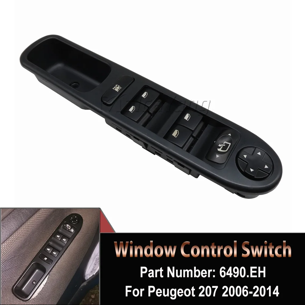 

Electric Power Master Window Switch 6490.EH 6554.QF 6554.QG For Peugeot 207 Citroen 2006-2014 6490EH 6554QF 6554QG 96642444XT