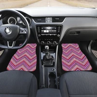 pink purple zig zag ethnic pattern car floor mats set front and back floor mats for car car accessories
