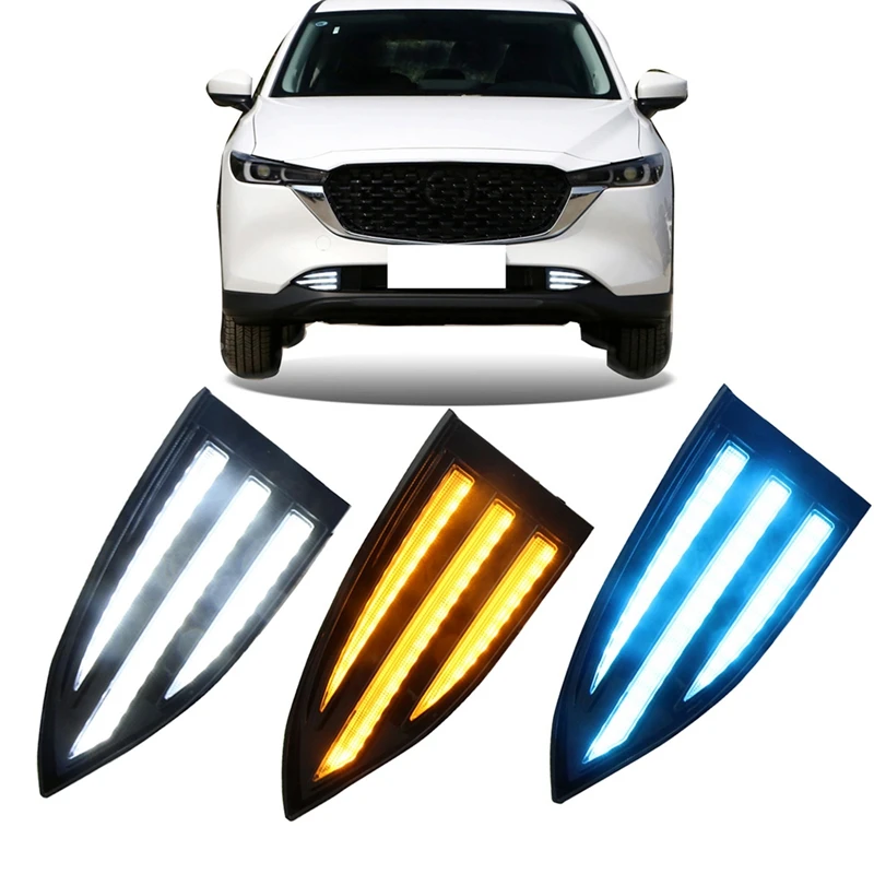 

Светодиодная лента для переднего бампера Mazda CX-5 CX5 2022, 3 цвета, 2 шт.