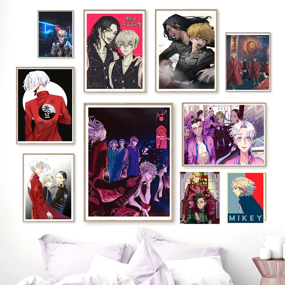 

Home Decor HD Prints Paintings Pop Anime Figure Picture Wall Art Modular Canvas Okyo Revengers Posters Modern Bedside Background