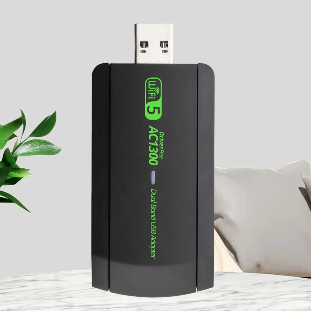 

1300Mbps USB Wireless Adapter 2.4GHz/400Mbps Wireless Receiver 5.8GHz--866Mpbs Wifi Network Card Free Drive for PC Windows 11/10