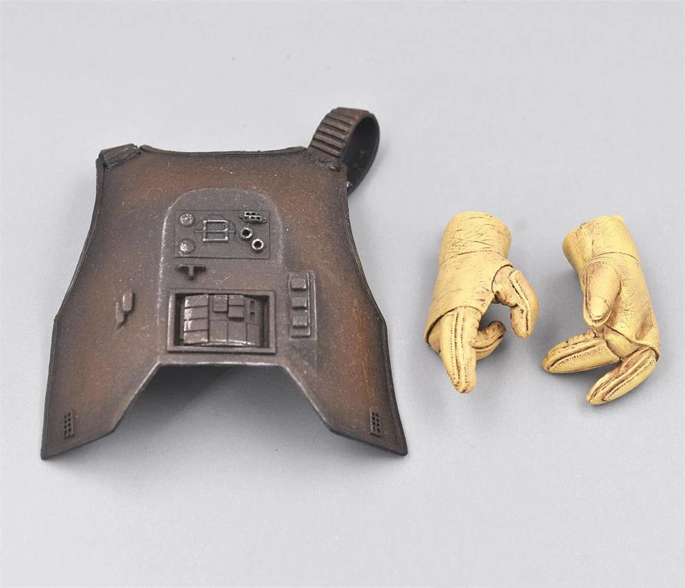 

New Arrival 1/6th War Battle Bounty Hunter Zuckuss Old Breastplate Chest Armor Hand Shape Model For 12inch Action Doll