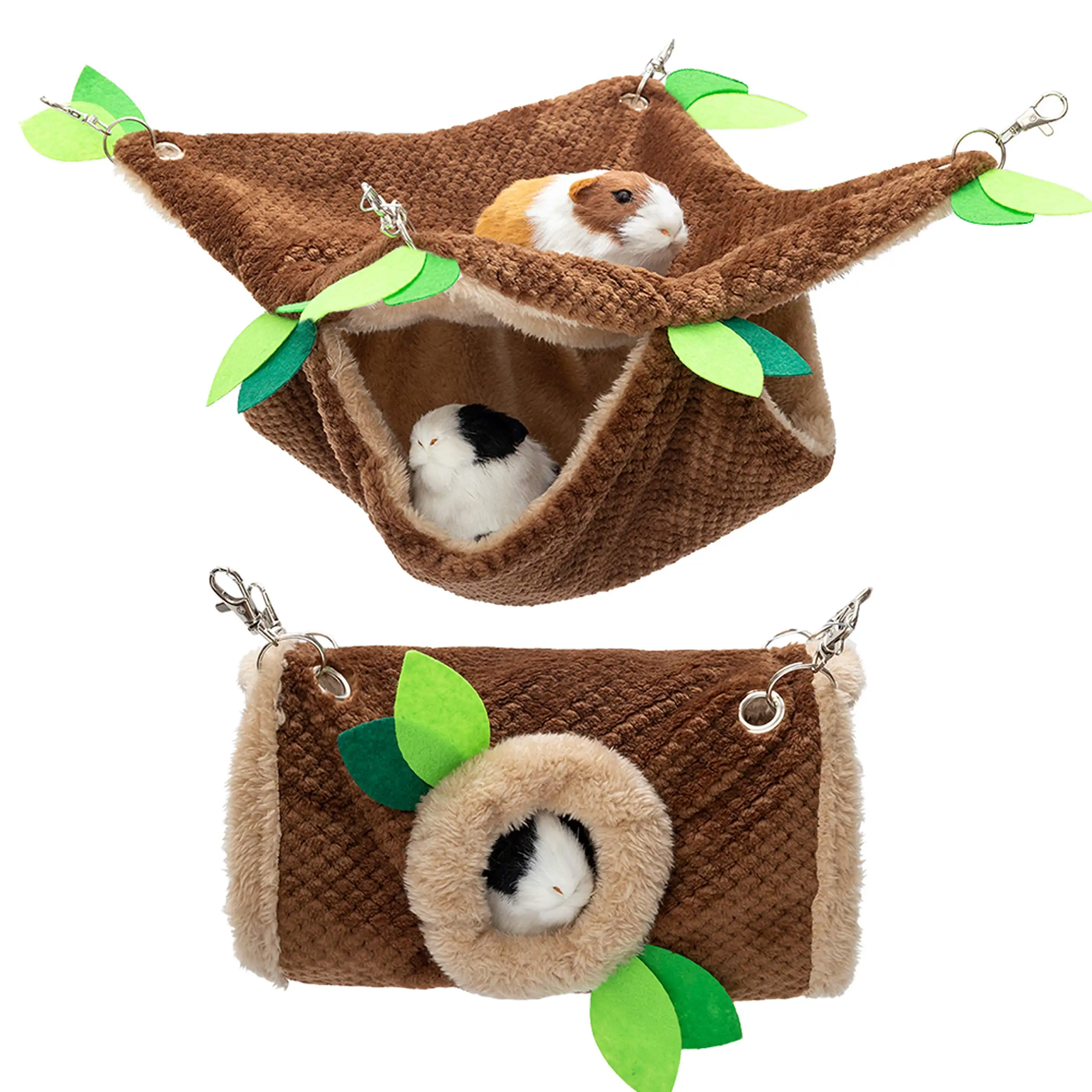 

Hanging Hammock Small Animal Tunnel Warm Plush Cage for Ferret Hamster Parrot Rat Guinea Pig Mice Chinchilla Flying Squirrel