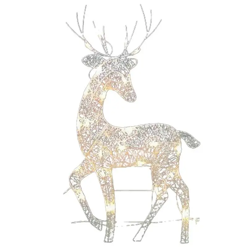 

Light Up Christmas Reindeer Waterproof Holiday Lighted Deer Decors Holiday Lovely Lighted Garden Deer Festival Decoration With 3