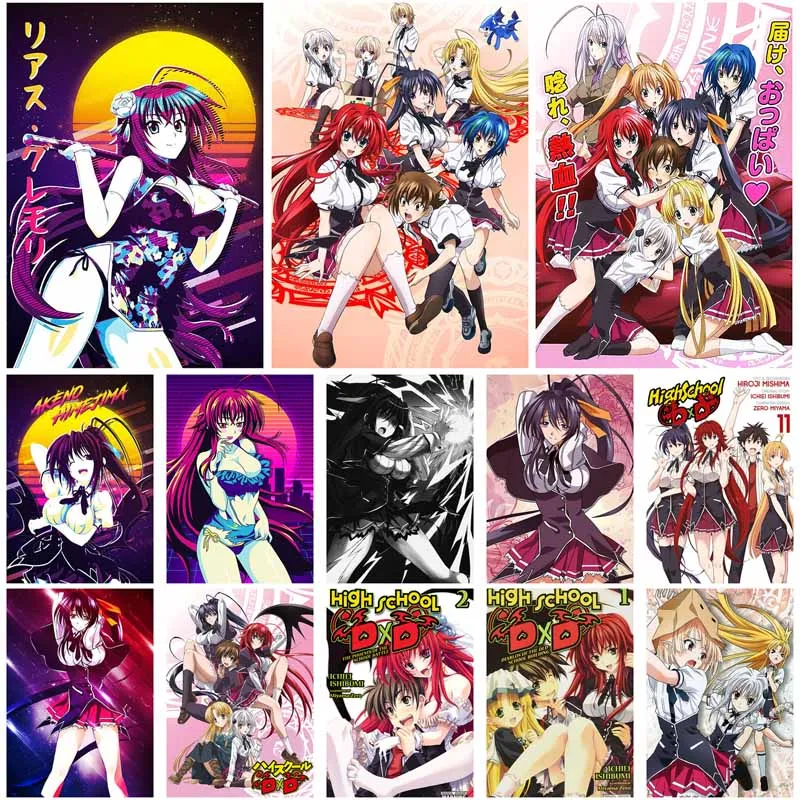 

Highs Chool DxD Anime Poster Room Decor Sexy Cartoon Girl Pictures for Home Decoration Room Decor Prints Wall Art Painting Mural
