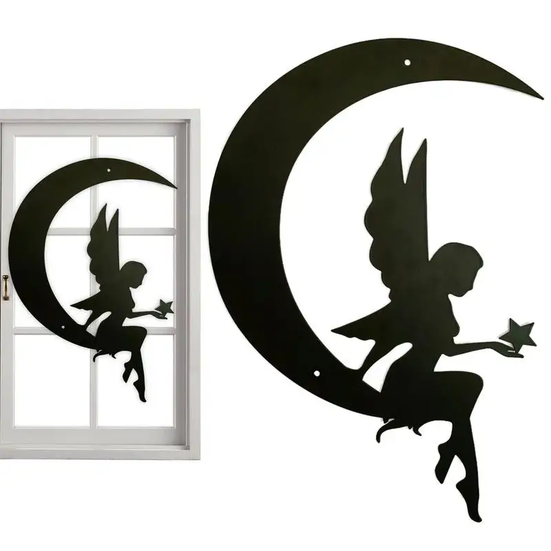 

Сказочные металлические настенные художественные черные сказочные украшения для стен, Красивые Сказочные крафтовые украшения для стены, д...