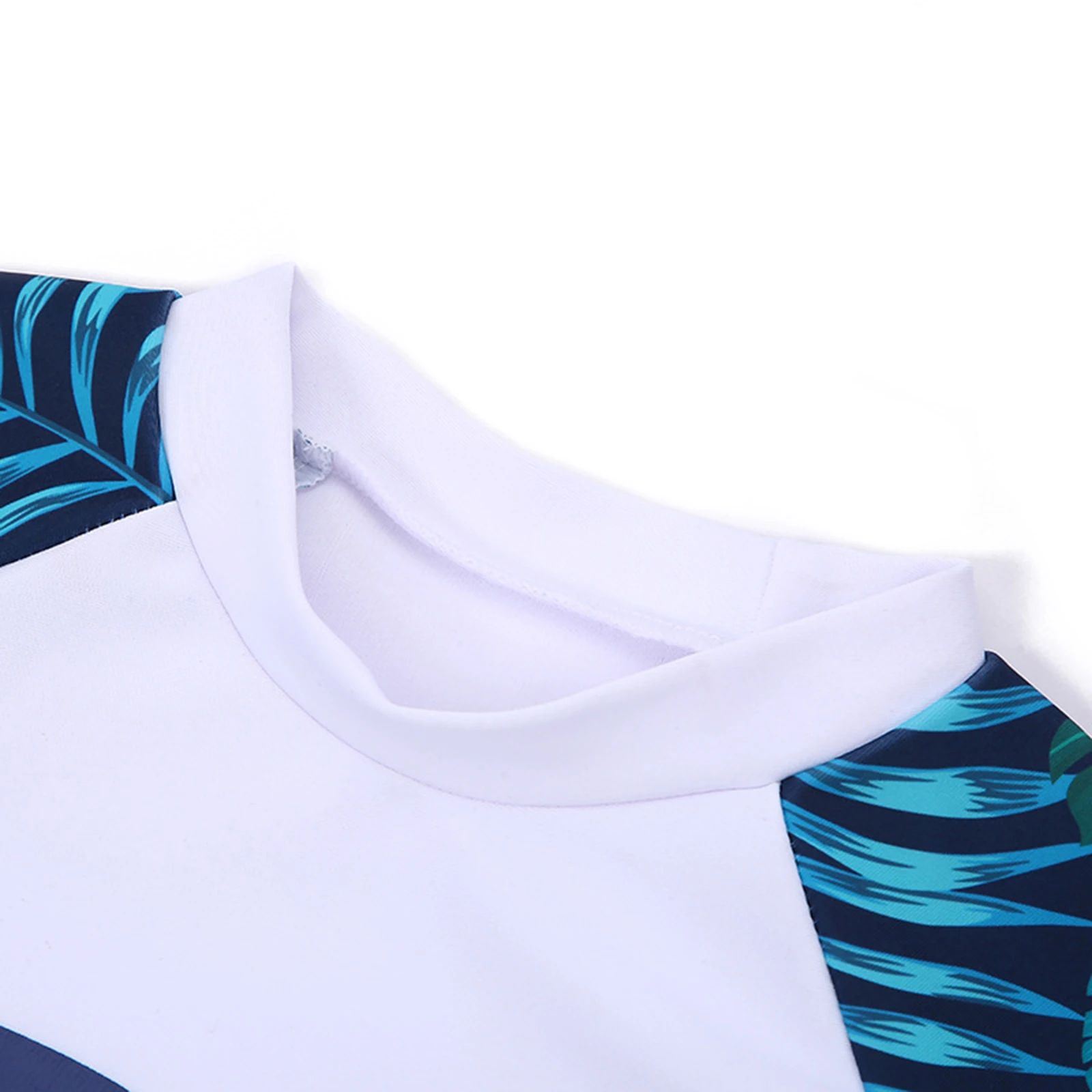 Kids Boys Summer Two Piece Swimsuit Beachwear Bathing Suit Quick-Dry Short Sleeve Swim Tops with Elastic Waistband Trunks