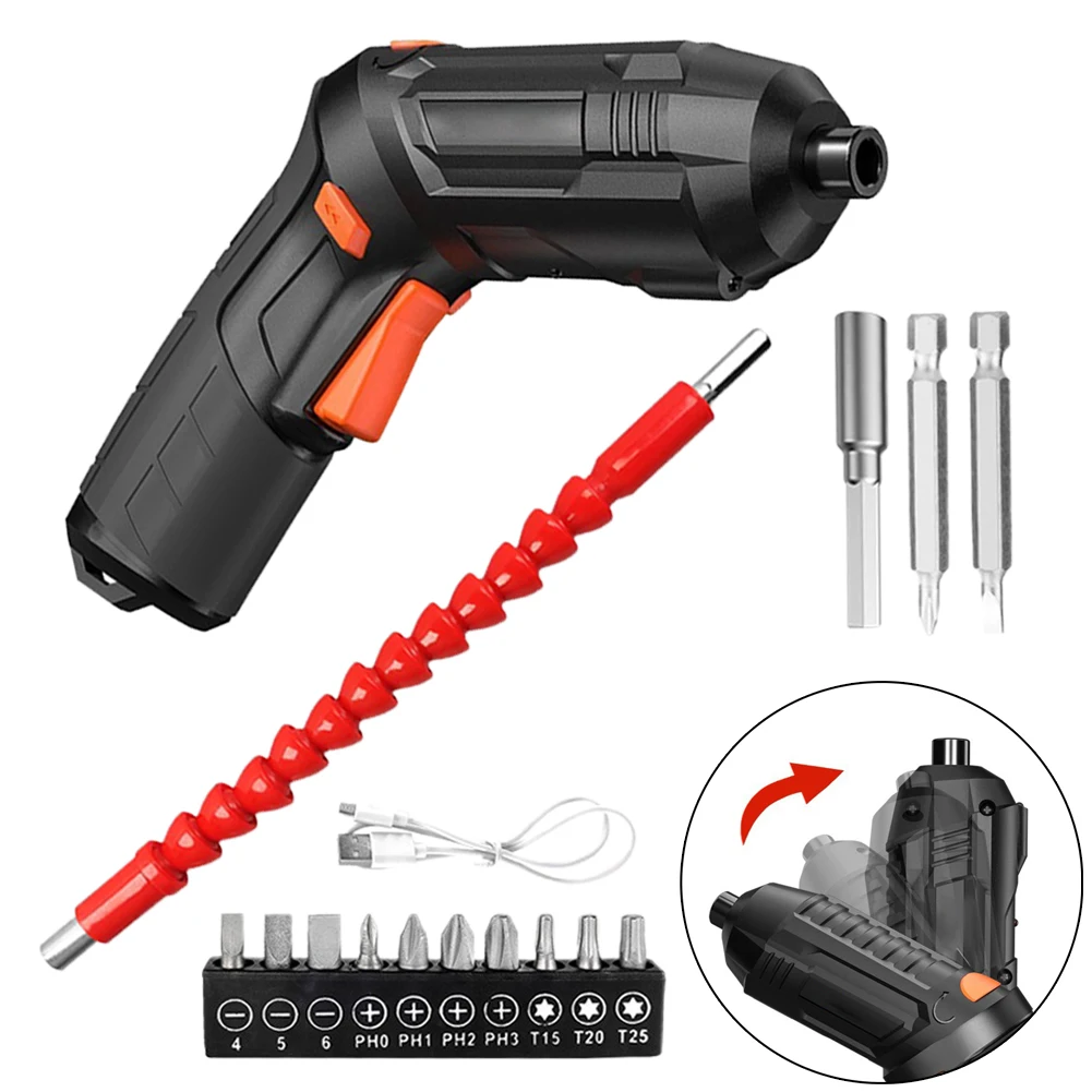 

Power Tool Electric Screwdriver Reliable Steel Usb Cable 3.5 N/M 3.6V 50rpm Easy To Install Multi Function Plastic