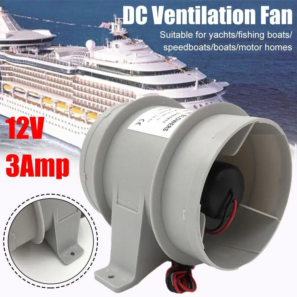 

1Pc DC Straight-flow Engine Room Fan Exhaust Fan 3 Room Inch Yacht Fan Fan Car Inch 4 And S0G4