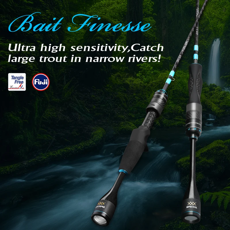 

TSURINOYA 2Secs NEW MASTER UL Power 1.4m 1.68m Casting Rod Spinning Rod FUJI Guide Ring Reel Seat Accessories Trout Fishing Rod