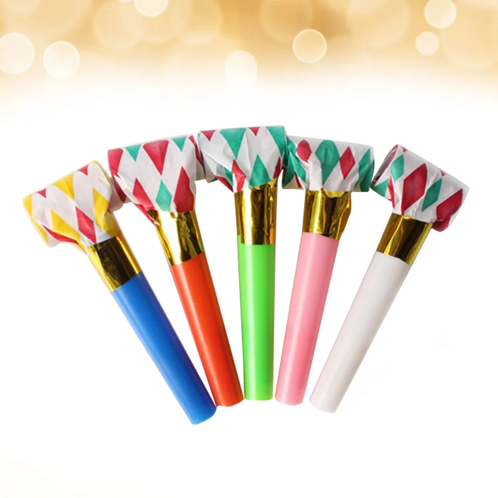 

10pcs Kids Noise Makers Horns Whistles Party Favors Cheering Props for Carnival Wedding Sport Event Birthday