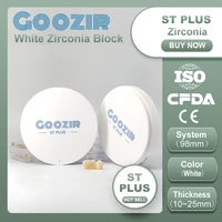 goozir 98mm st white super transparency zirconia disc for dental crown material compatible