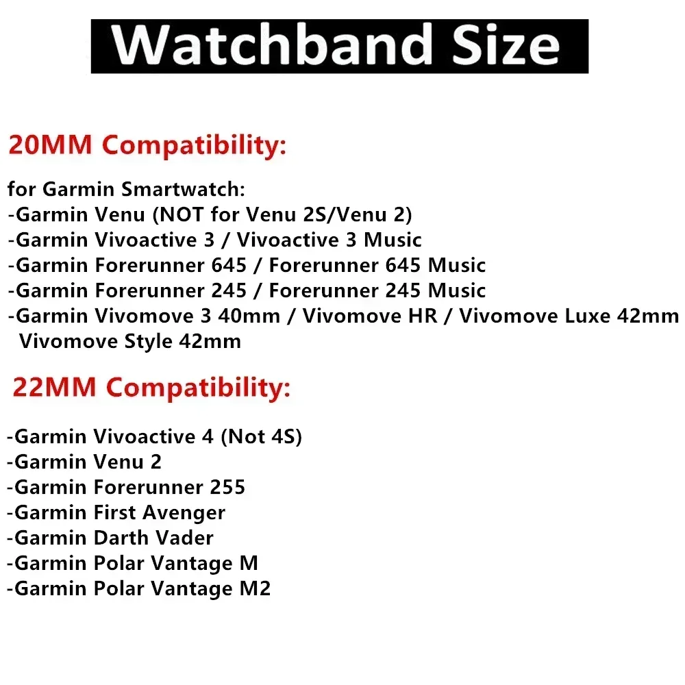 Нейлоновый ремешок 20 мм 22 для Garmin Vivoactive 5 4 3 часов Venu 2 Forerunner 645 255 Music 55 245 эластичный