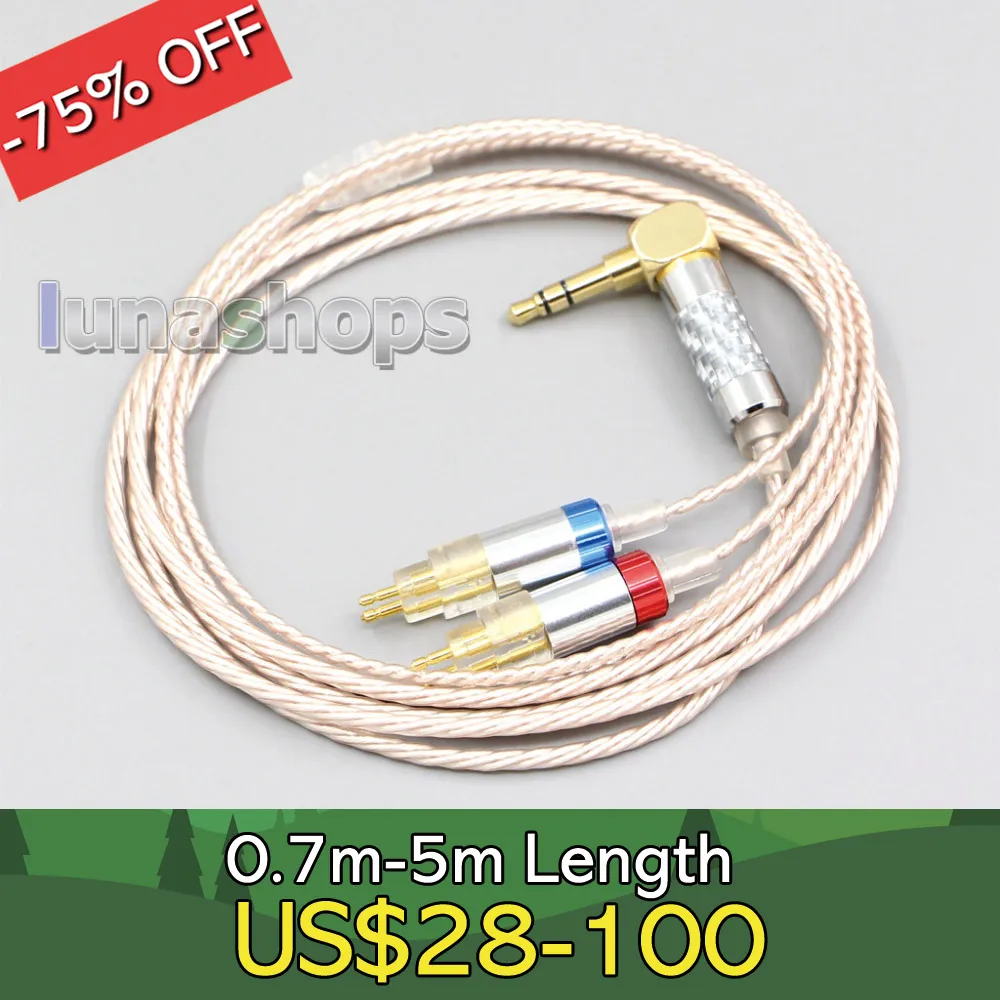 Hi-Res Silver Plated XLR 3.5mm 2.5mm 4.4mm Earphone Cable For Sennheiser HD580 HD600 HD650 HDxxx HD660S HD58x HD6xx LN006375