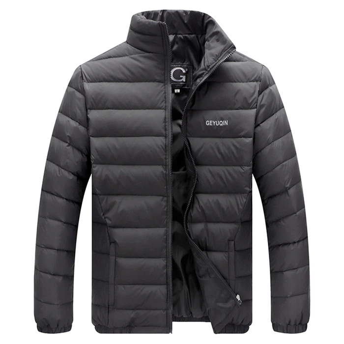 Mens Winter Jacket Coat 2022 White Duck Down Light Jacket Casual Outerwear Snow Warm Stand Collar Brand Male Feather Coat Parkas