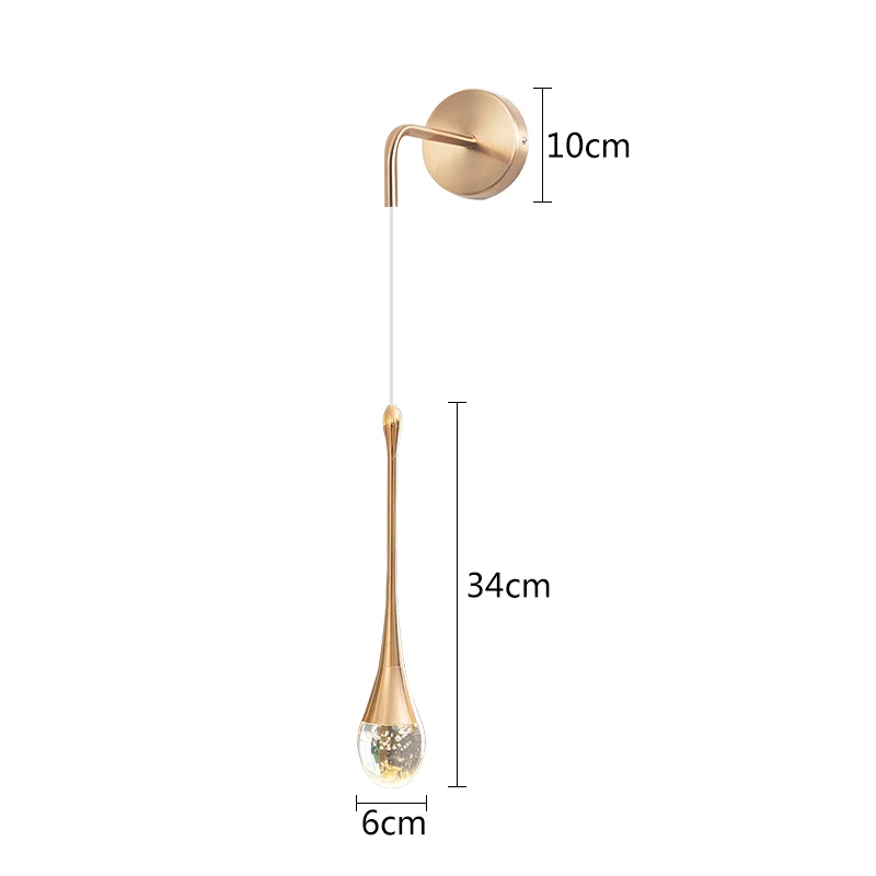 

OUDELADI хрустальный светодиодный настенный светильник, простой светильник для гостиной, коридор, настенное бра, модный минималистичный прикроватный светильник