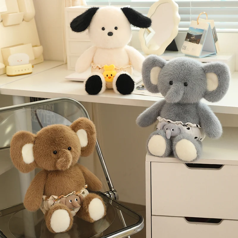 Новинка 2025 года милые плюшевые подушки со слоном динозавром выдрой овцом мягкие
