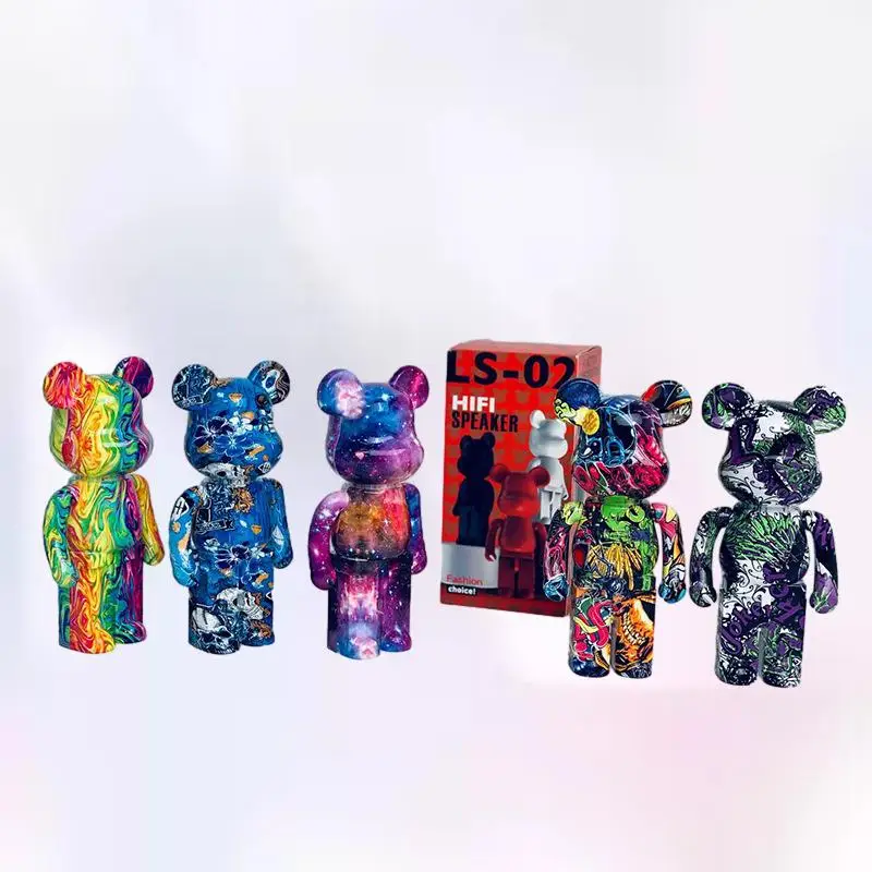 

LS-02 Street Art Violent Bear New Bluetooth Speaker Graffiti Trend Mini Gift Desktop Decoration Stereo.