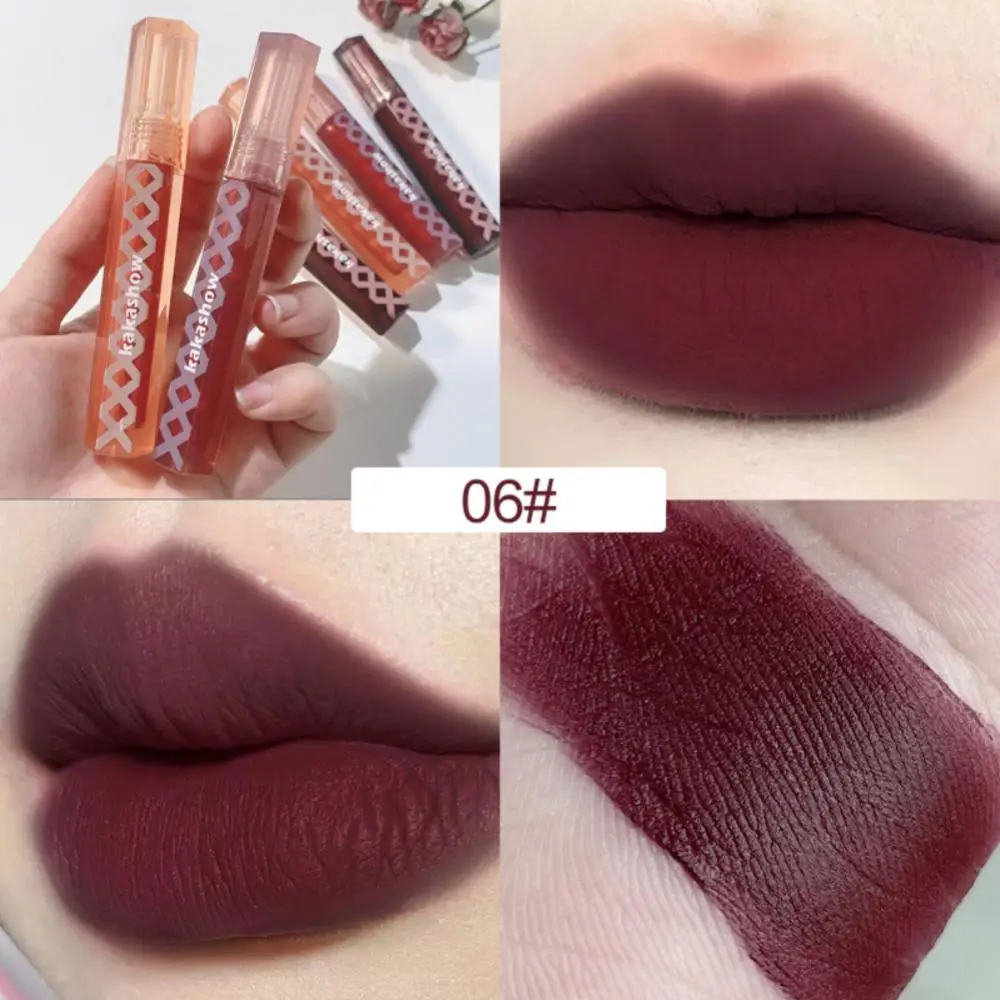 

Velvet Matte Lipstick Liquid Lip Gloss Chocolate Brown Red Lip Tint Mud Waterproof Lasting Lip Stick Lip Makeup Beauty Cosmetic