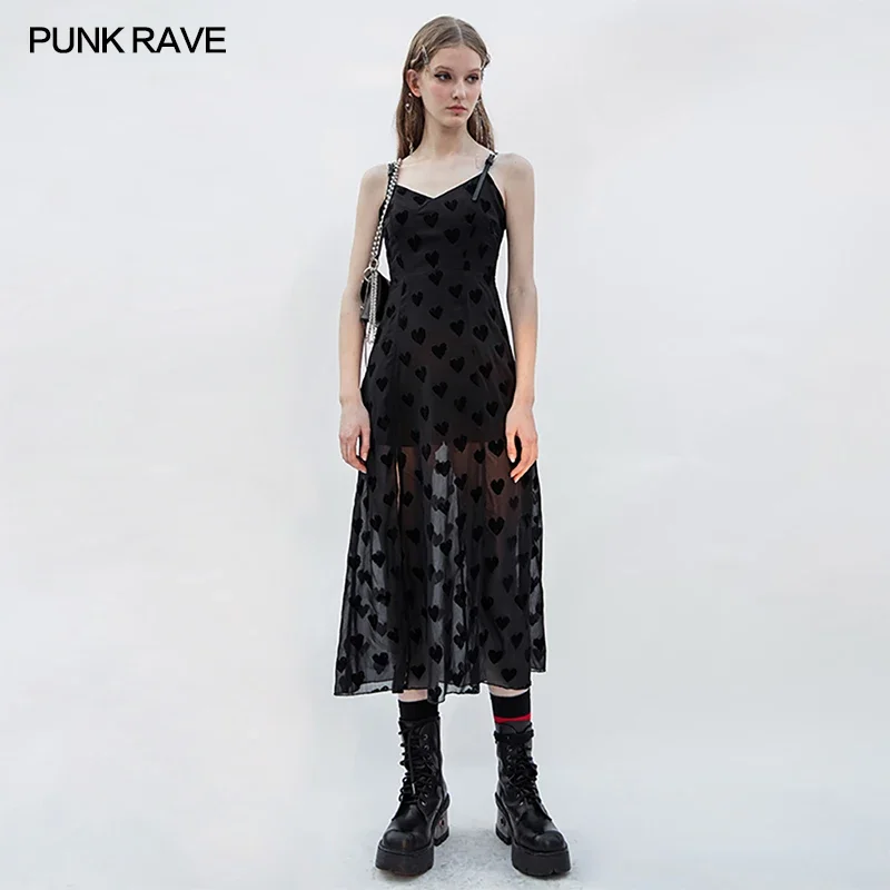 Женское шифоновое платье без рукавов длинное платье-трапеция в готическом стиле