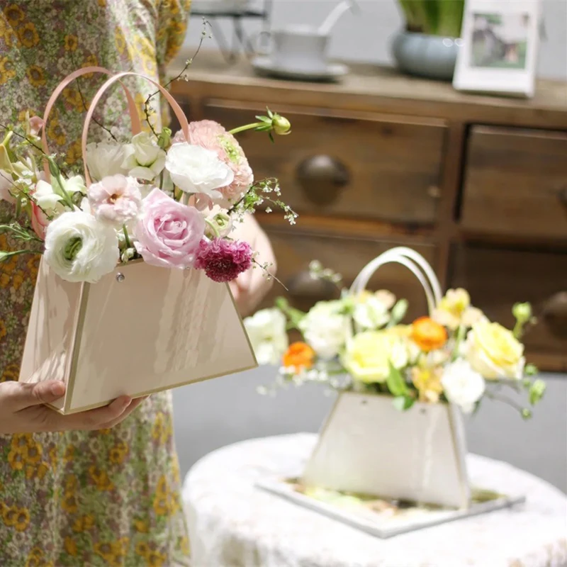 

Portable Flower Box Rose Packaging Box Wrapping Paper Bag Gift Box Flower Shop Wedding Valentine's Day Birthday Party Gifts