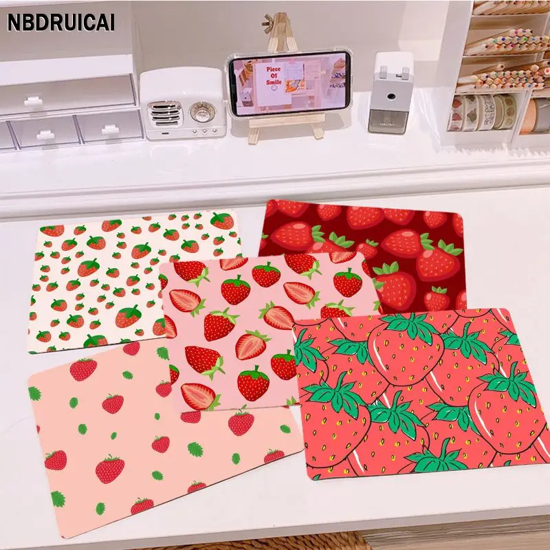 

Cute Japense Strawberry INS Tide Small Thickened Mouse Pad Keyboard Table Mat Office Supplies Room Decor For PC Computer Table