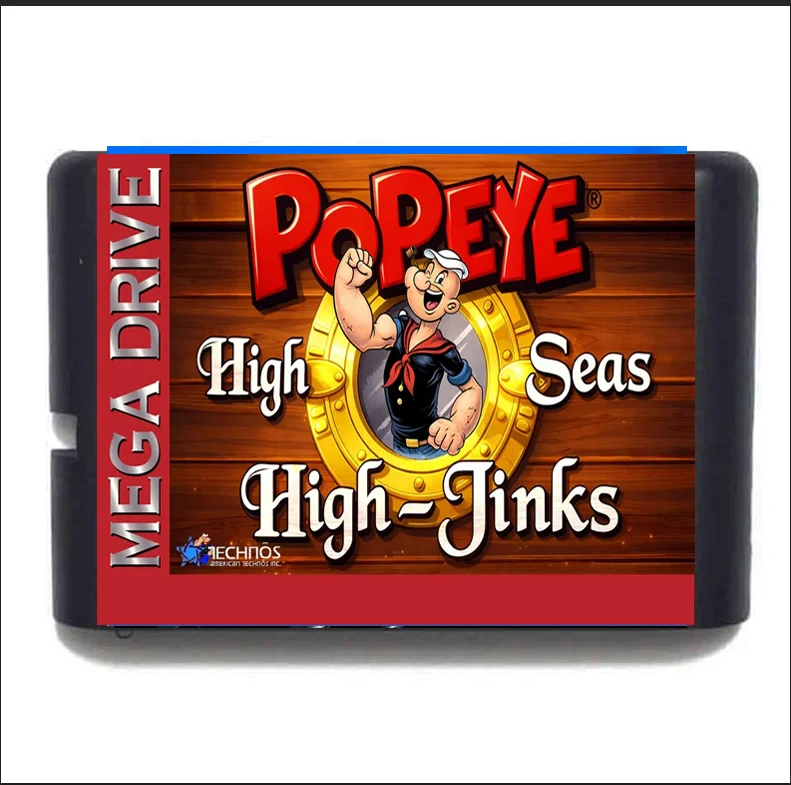 Фото 16-битная игровая карта Pop Eye in High Seas High-Jinks MD для Mega Drive №1