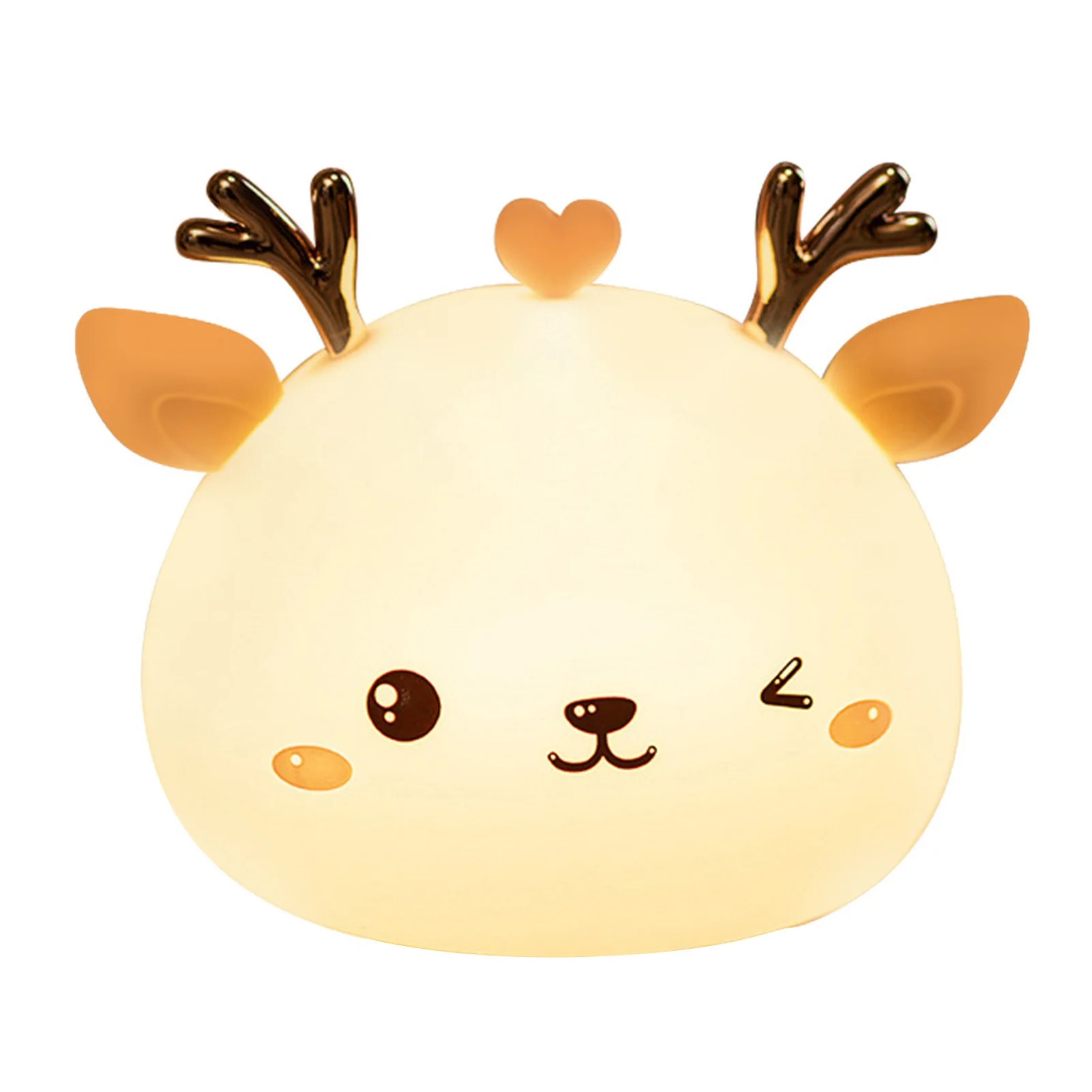 

Night Light For Kids Cute Silicone Fawn Night Light For Kids Bedroom Decor USB Rechargeable LED Cute Animal Night Lights For