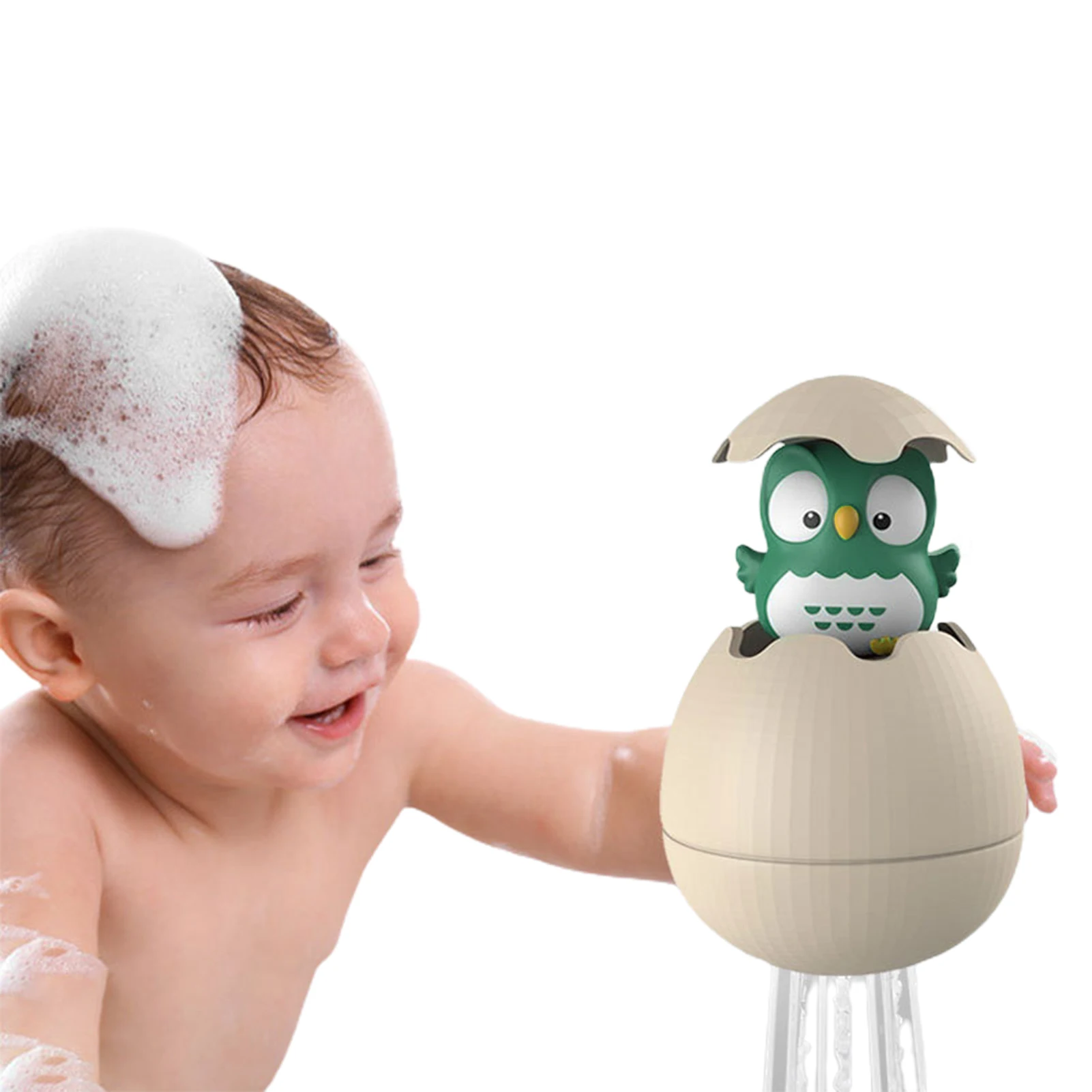 

Baby Swimming Bathroom Bathing Shower Toy Children's Owl Egg Water Spray Sprinkler Sprinkling Toy Kids Water Clockwork Toys