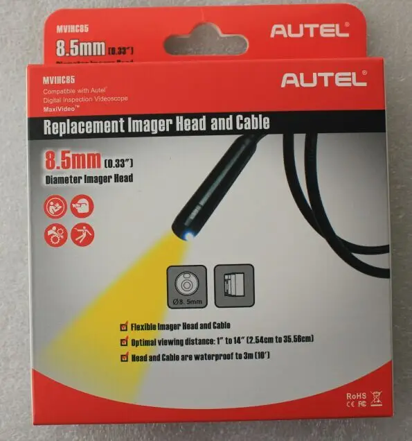 

Original Autel MaxiVideo MV400/MV208 8.5mm Imager Head Replacement MVIHC8.5 USB by Free Shipping