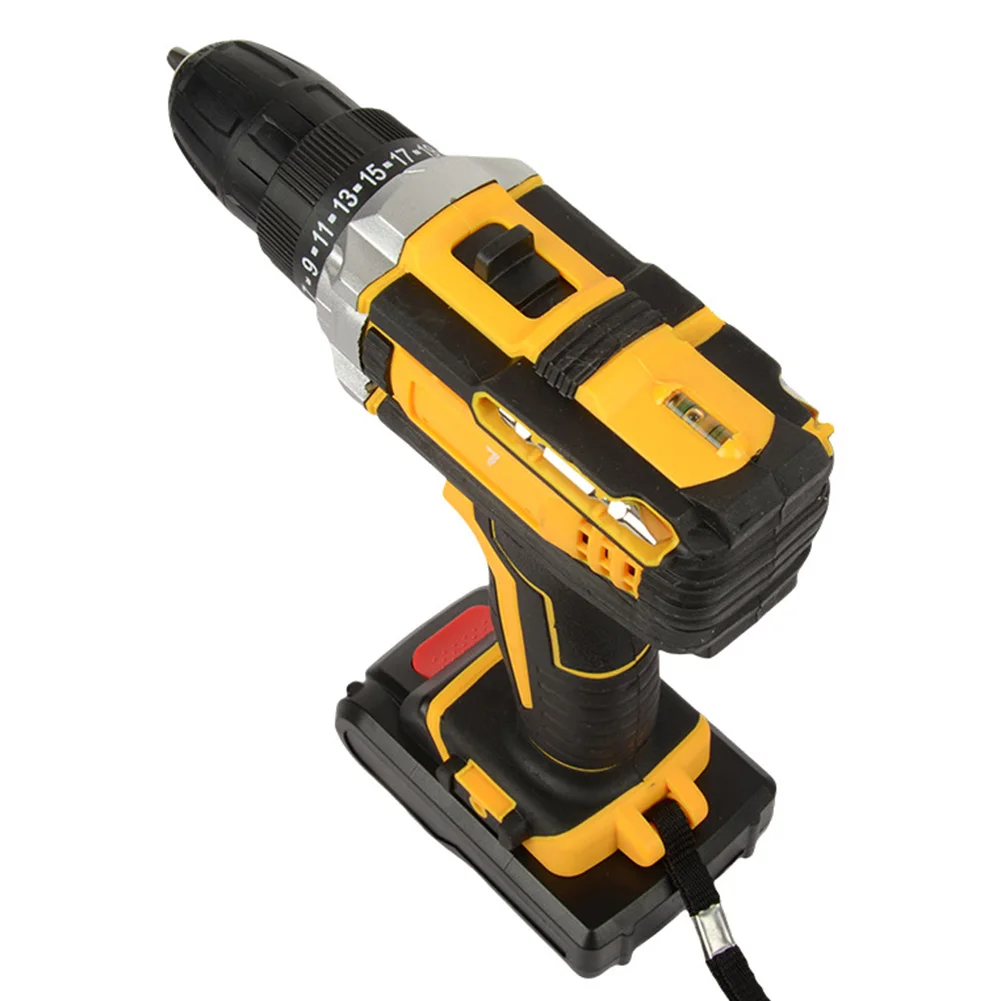 Аккумуляторная дрель 21 В 3/8 дюйма бесключевой патрон литиевая электрическая