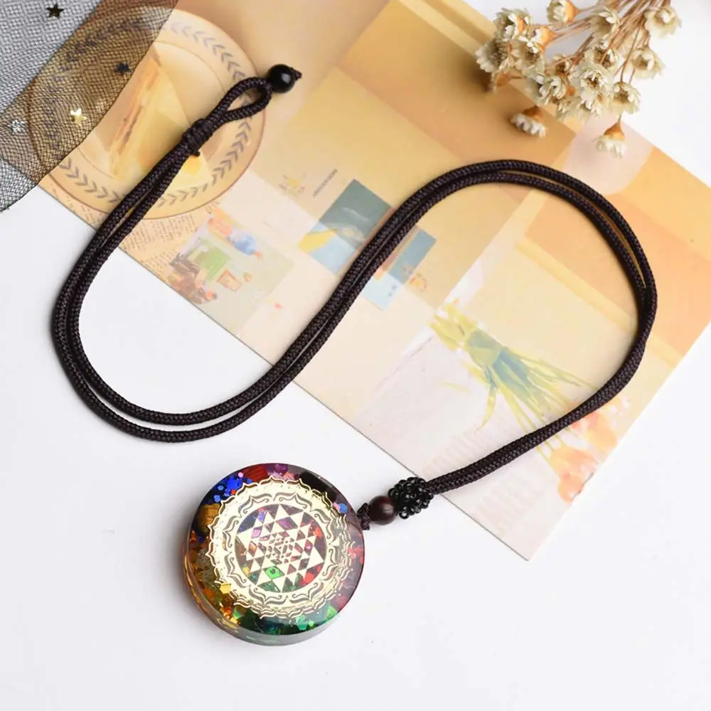 Аксессуары каменные украшения с блестками рейки целебный камень ожерелье