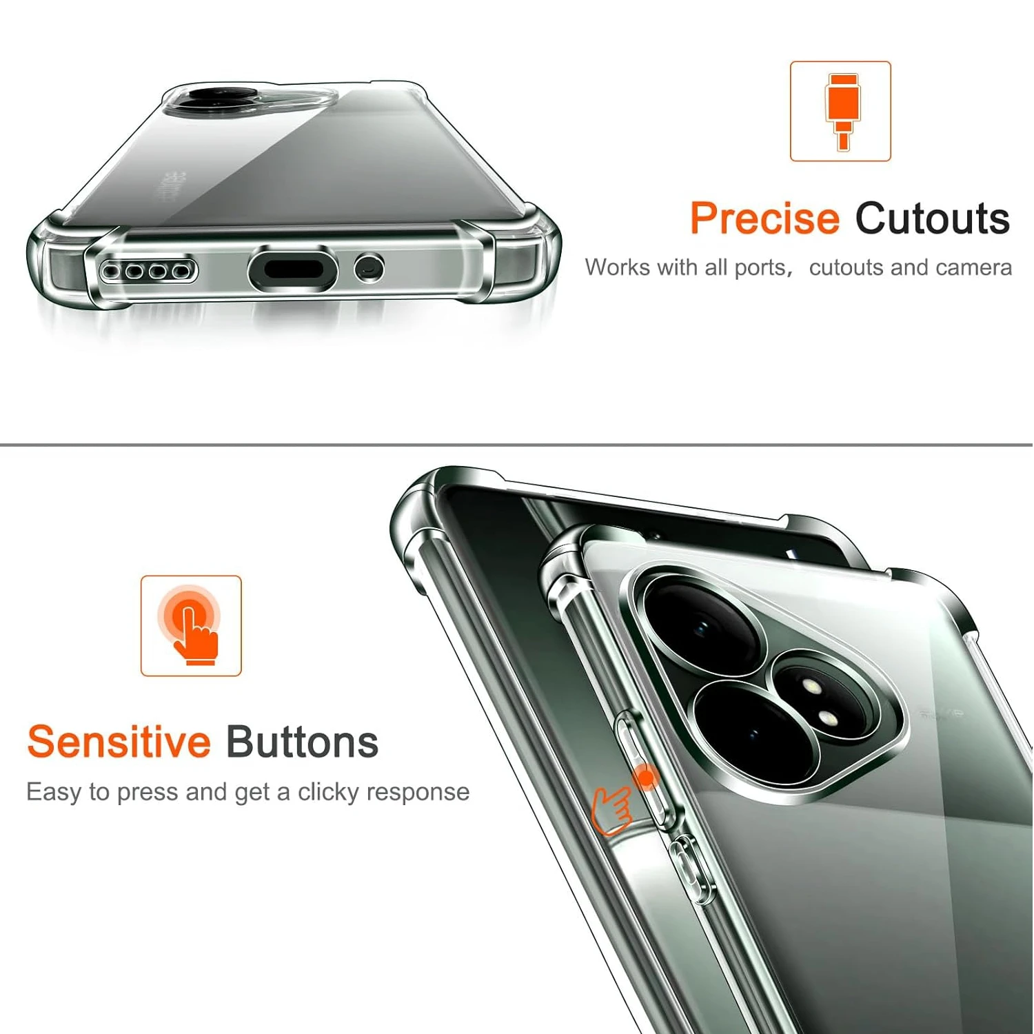 Противоударный чехол из ТПУ с подушкой безопасности для Realme GT 7 Pro 6 6T Neo 3 3T 2 2T Note 50