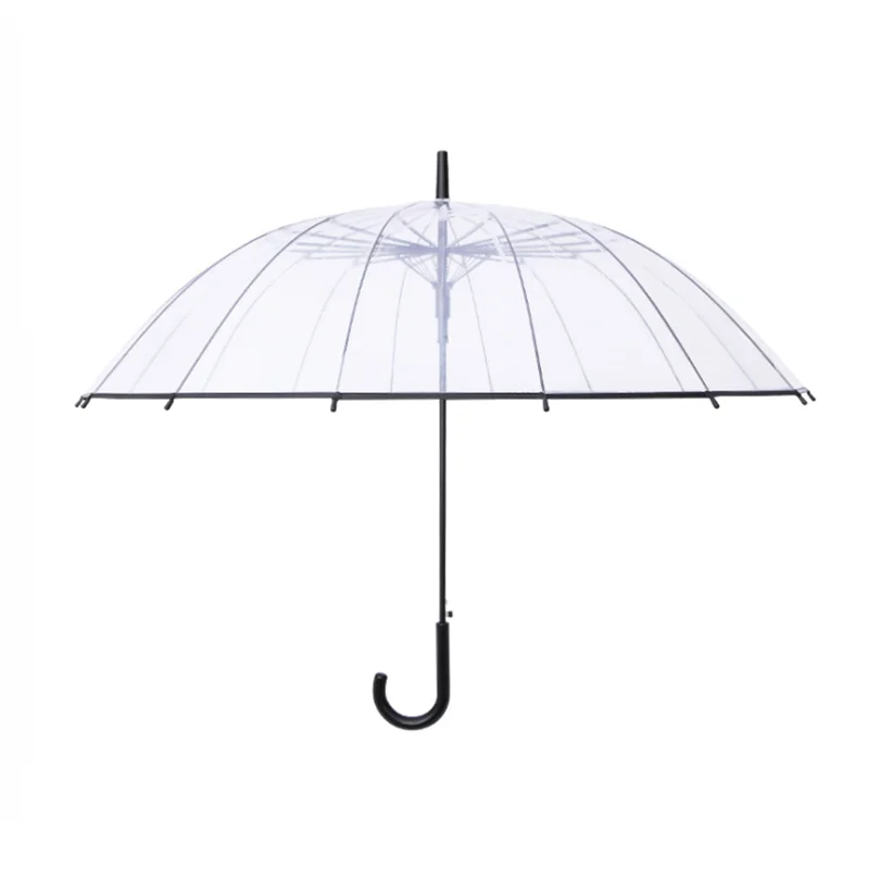 

Transparent Business Umbrella Semi-automatic Umbrella Windproof Long Handle Umbrella Men And Women Outdoor Travel