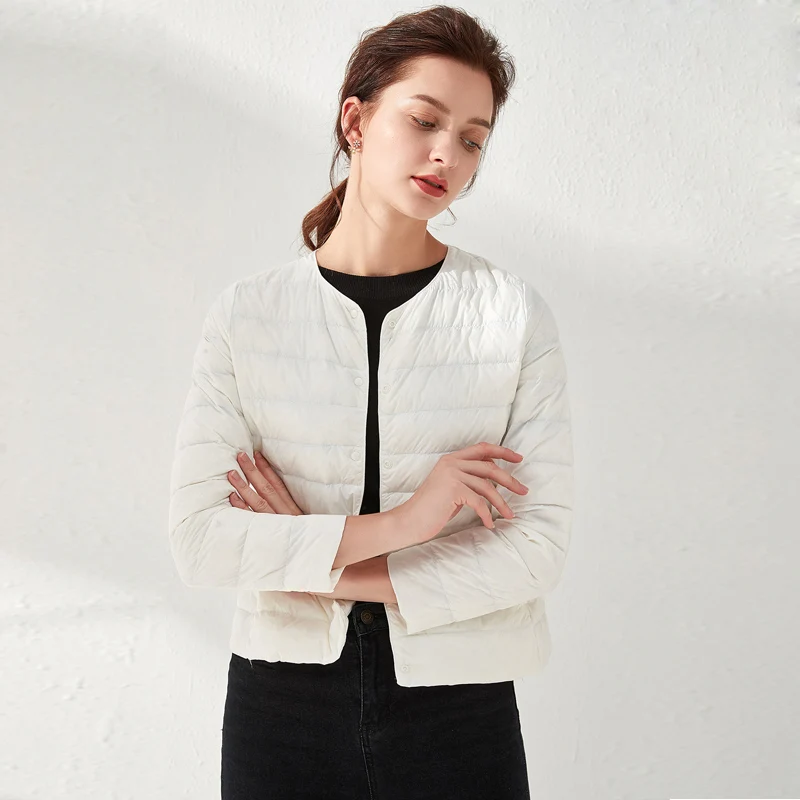 Woman Good Quality Ultra Light Down Jacket Portable Parka Matt Fabric Casual 90% Duck Down Coat Warm Parka Lightweight Jacket