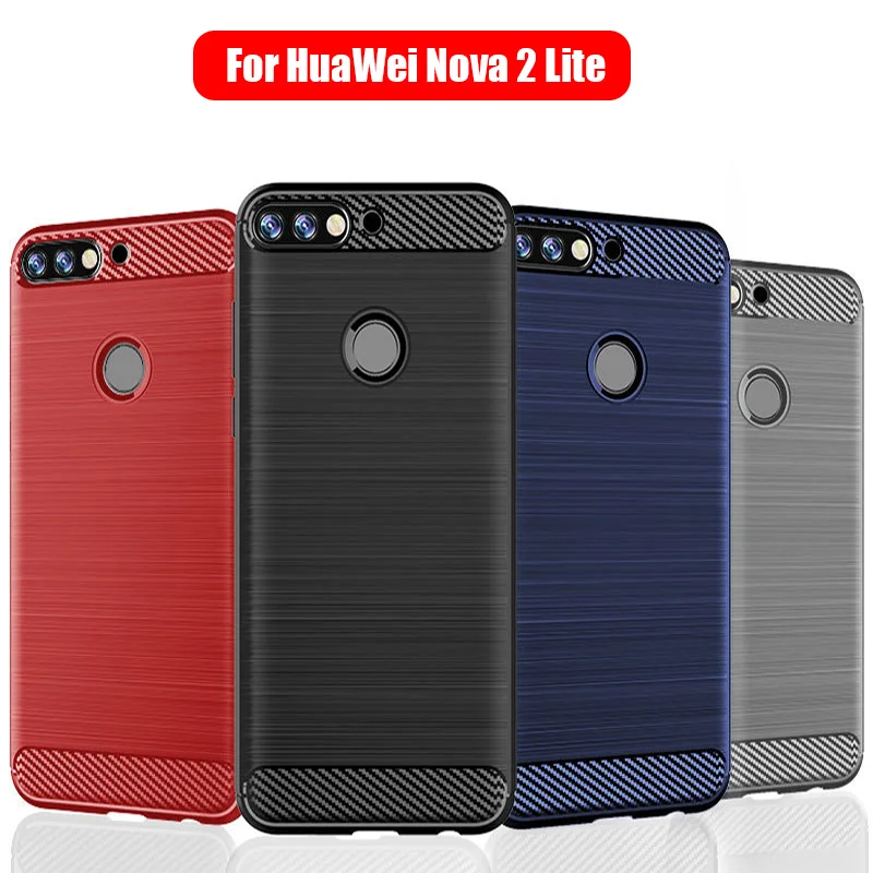 

For Huawei Nova2 Lite Case, TPU Silicone Soft Case for Huawei Nova 2 2S 2Plus Black Blue Red