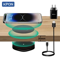Невидимое Беспроводное зарядное устройство KPON 30 мм под столом, зарядное устройство QI, настольная Беспроводная зарядная станция для iPhone 14/12/x/11/8 Plus/Pro/Pro Max