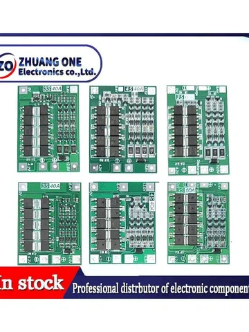 Защитная плата BMS для аккумулятора 18650 ZHUANG One 3S 4S 40A 60A