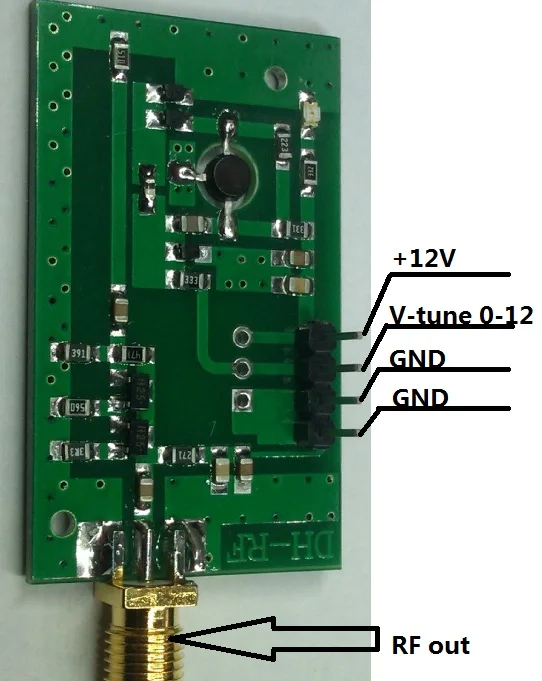 

RF VCO RF Oscillator Frequency Source Broadband VCO 515mhz --- 1150mhz