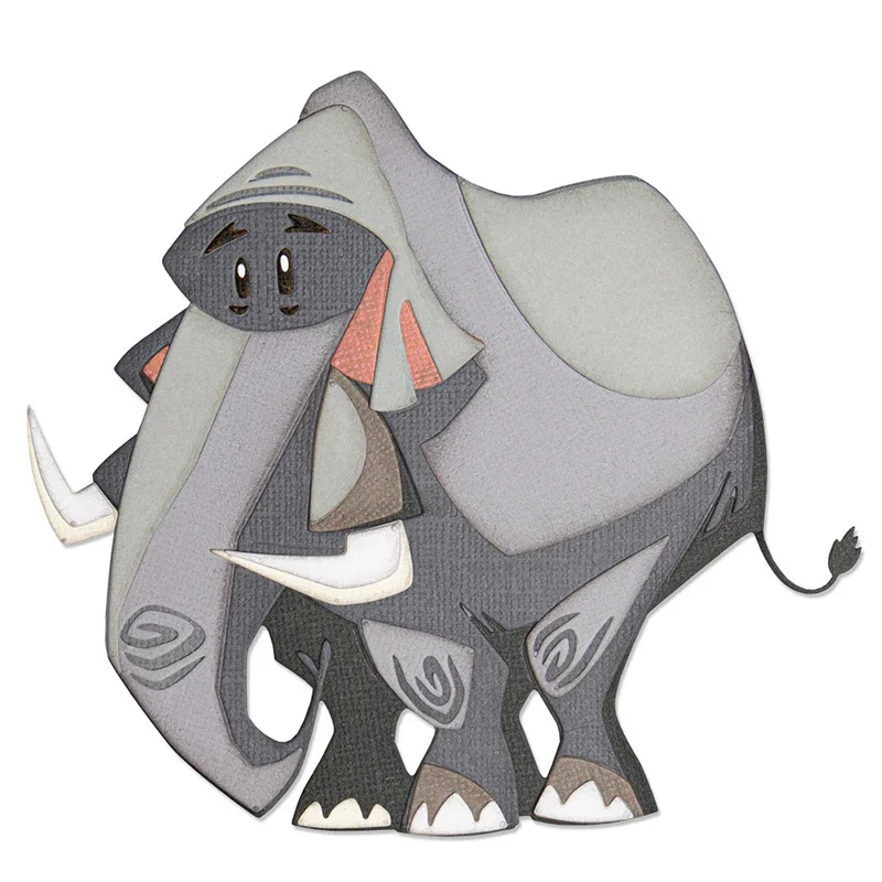 Новинка популярный металлический трафарет в виде слона трафареты и бумага для