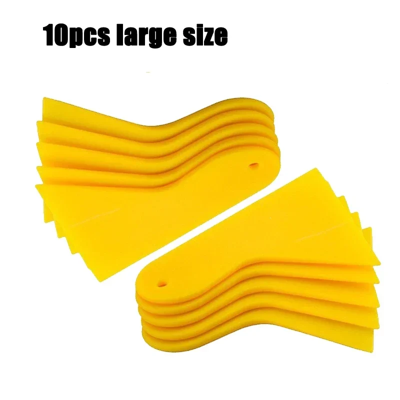

Мини-автомобильная пленка, скребок, инструменты, желтый многофункциональный сглаживающий треугольный скребок, инструменты для виниловой пленки для окон