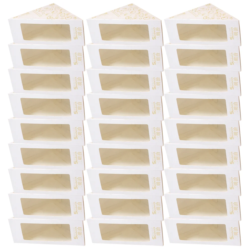

Box Triangle Sandwich Paper Cake Container Dessert Wrapping Packagingpastry Window Bakingparty Favor