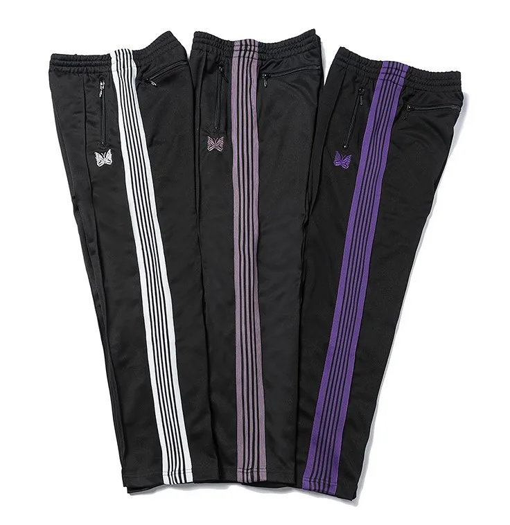 

Similar All Black Needles Pants 2022 Men Women 1:1 High Quality Embroidered Butterfly Needles Track Pants Straight AWGE Trousers