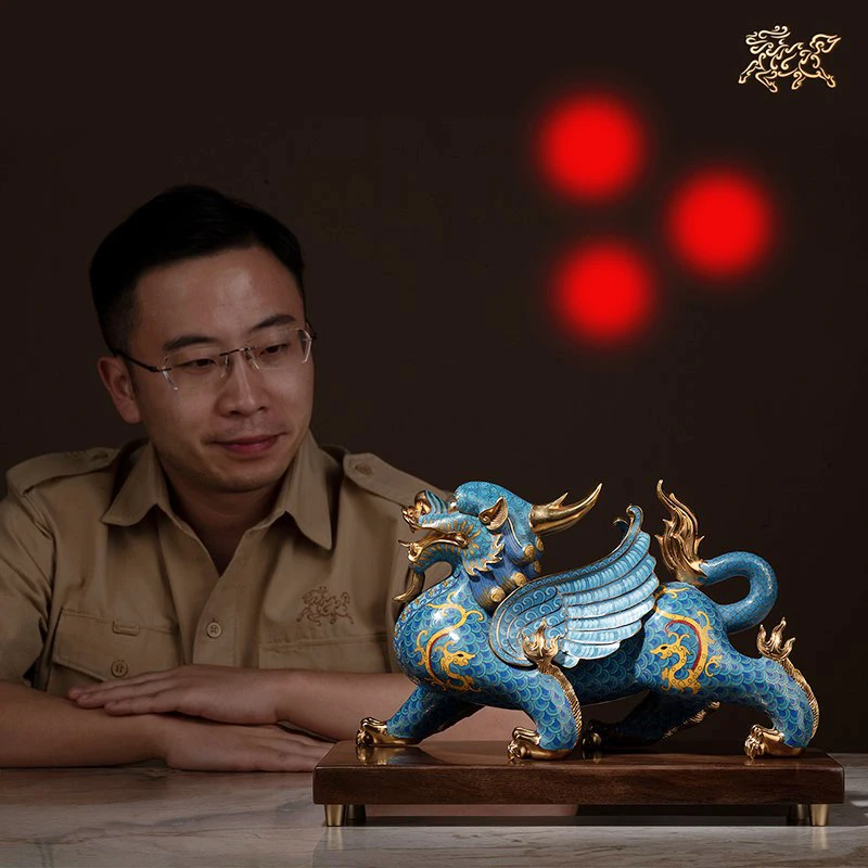 Национальное сокровище Cloisonne Royal Dragon PI XIU ДОМАШНЯЯ компания бизнес приносит