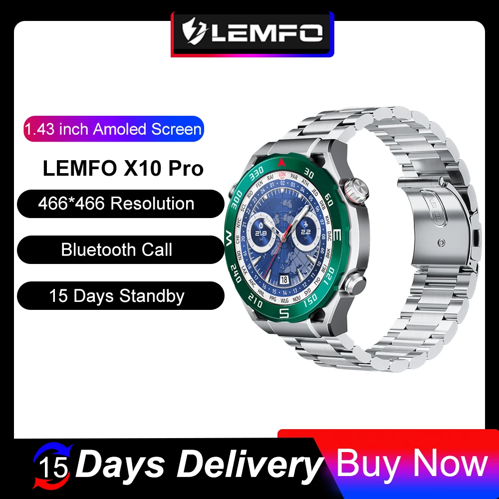 

Смарт-часы LEMFO X10 Pro с Amoled-экраном, 2023 дюйма, 1,43*466